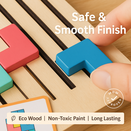 SmartBlocks – Wooden Logic Puzzle for Kids