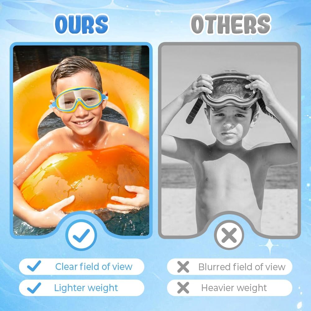 AquaView – Kids Swimming Goggles (Pack of 2)