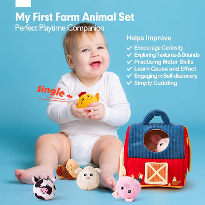 CuddlyFarm – Plush Animal Barn Playset