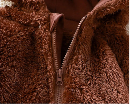 MeloBabe | Fluffy Hooded Romper with Ears