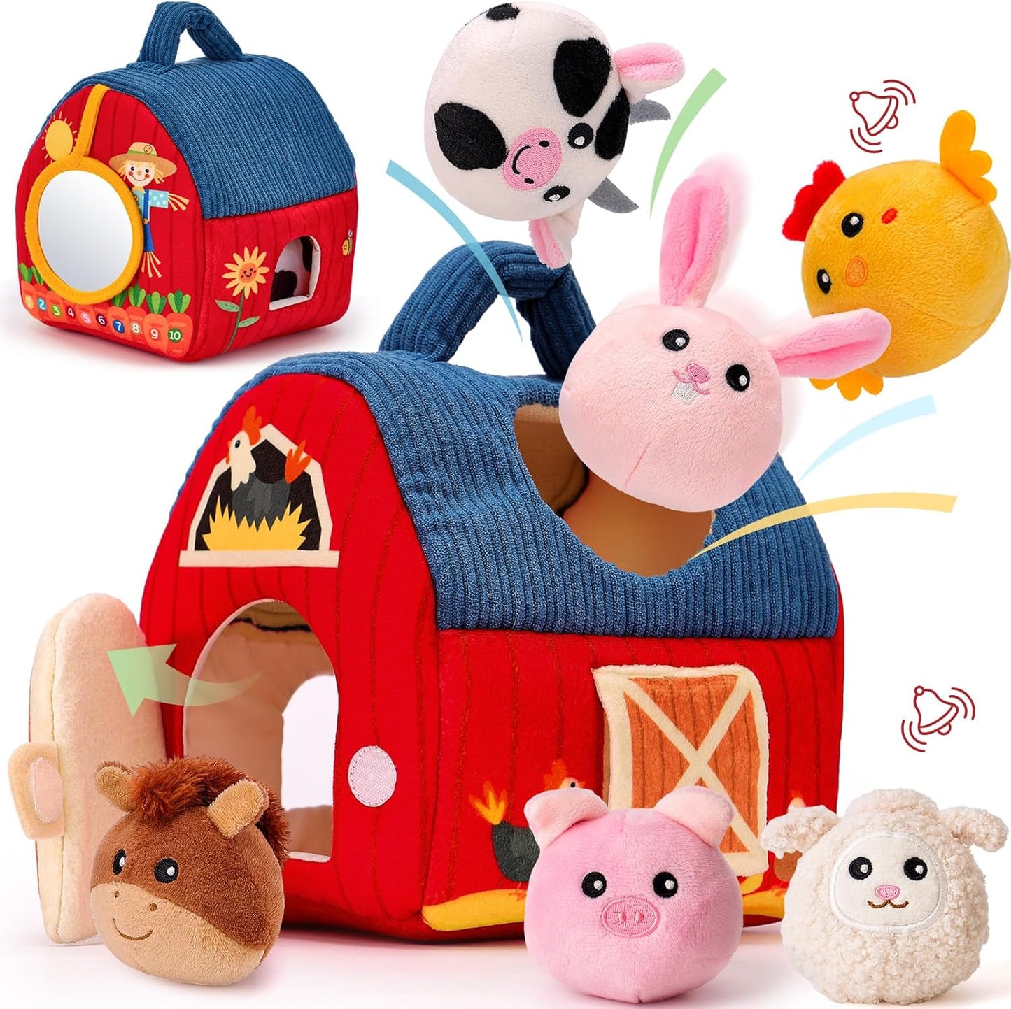 CuddlyFarm – Plush Animal Barn Playset