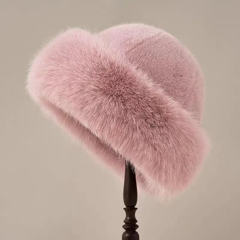 BlushFur – Elegant Soft Winter Cap