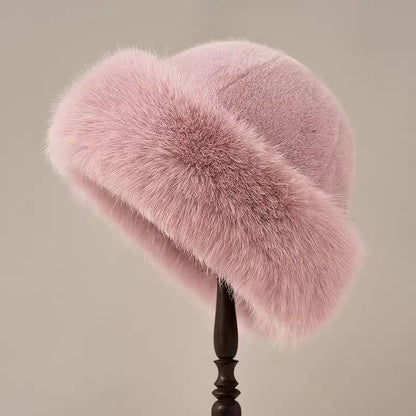 BlushFur – Elegant Soft Winter Cap