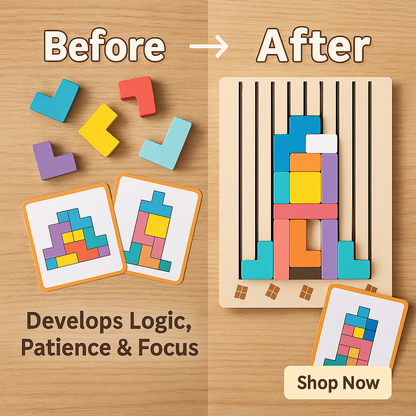 SmartBlocks – Wooden Logic Puzzle for Kids