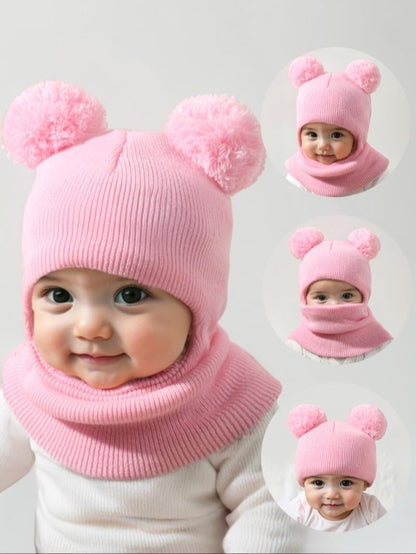 CozyPoms – Toddler Winter Knit Hat