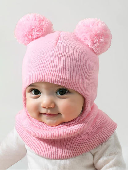 CozyPoms – Toddler Winter Knit Hat