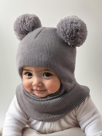 CozyPoms – Toddler Winter Knit Hat